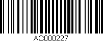 Código de barras (EAN, GTIN, SKU, ISBN): 'AC000227'