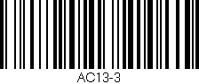 Código de barras (EAN, GTIN, SKU, ISBN): 'AC13-3'