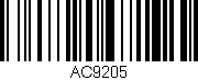 Código de barras (EAN, GTIN, SKU, ISBN): 'AC9205'