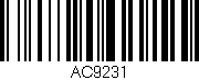 Código de barras (EAN, GTIN, SKU, ISBN): 'AC9231'