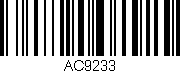 Código de barras (EAN, GTIN, SKU, ISBN): 'AC9233'
