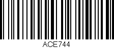 Código de barras (EAN, GTIN, SKU, ISBN): 'ACE744'