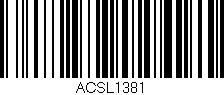 Código de barras (EAN, GTIN, SKU, ISBN): 'ACSL1381'