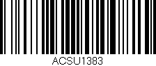Código de barras (EAN, GTIN, SKU, ISBN): 'ACSU1383'