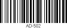 Código de barras (EAN, GTIN, SKU, ISBN): 'AD-502'