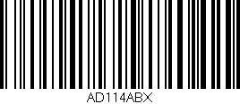 Código de barras (EAN, GTIN, SKU, ISBN): 'AD114ABX'