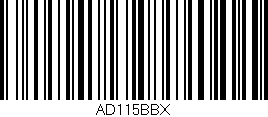 Código de barras (EAN, GTIN, SKU, ISBN): 'AD115BBX'