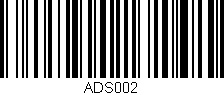 Código de barras (EAN, GTIN, SKU, ISBN): 'ADS002'