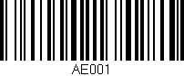 Código de barras (EAN, GTIN, SKU, ISBN): 'AE001'