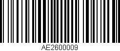 Código de barras (EAN, GTIN, SKU, ISBN): 'AE2600009'