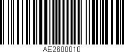 Código de barras (EAN, GTIN, SKU, ISBN): 'AE2600010'