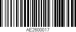 Código de barras (EAN, GTIN, SKU, ISBN): 'AE2600017'