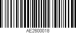 Código de barras (EAN, GTIN, SKU, ISBN): 'AE2600018'