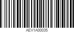 Código de barras (EAN, GTIN, SKU, ISBN): 'AEV1A00035'