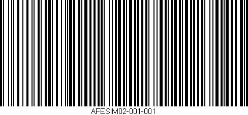 Código de barras (EAN, GTIN, SKU, ISBN): 'AFESIM02-001-001'