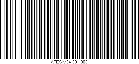 Código de barras (EAN, GTIN, SKU, ISBN): 'AFESIM04-001-003'