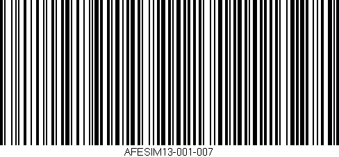 Código de barras (EAN, GTIN, SKU, ISBN): 'AFESIM13-001-007'