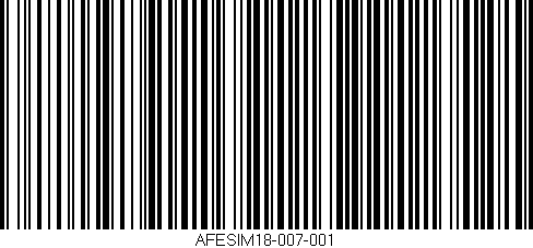 Código de barras (EAN, GTIN, SKU, ISBN): 'AFESIM18-007-001'