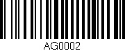 Código de barras (EAN, GTIN, SKU, ISBN): 'AG0002'