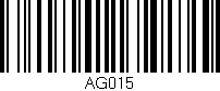 Código de barras (EAN, GTIN, SKU, ISBN): 'AG015'
