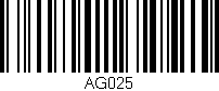 Código de barras (EAN, GTIN, SKU, ISBN): 'AG025'
