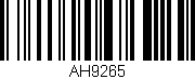 Código de barras (EAN, GTIN, SKU, ISBN): 'AH9265'