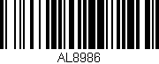 Código de barras (EAN, GTIN, SKU, ISBN): 'AL8986'