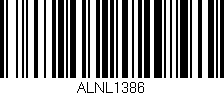 Código de barras (EAN, GTIN, SKU, ISBN): 'ALNL1386'