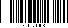 Código de barras (EAN, GTIN, SKU, ISBN): 'ALNM1386'