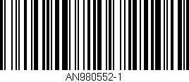 Código de barras (EAN, GTIN, SKU, ISBN): 'AN980552-1'