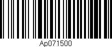 Código de barras (EAN, GTIN, SKU, ISBN): 'AP071500'
