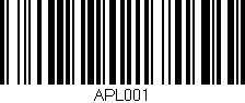 Código de barras (EAN, GTIN, SKU, ISBN): 'APL001'