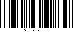 Código de barras (EAN, GTIN, SKU, ISBN): 'APX.KD480003'