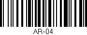 Código de barras (EAN, GTIN, SKU, ISBN): 'AR-04'