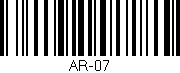 Código de barras (EAN, GTIN, SKU, ISBN): 'AR-07'