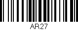Código de barras (EAN, GTIN, SKU, ISBN): 'AR27'