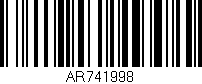 Código de barras (EAN, GTIN, SKU, ISBN): 'AR741998'