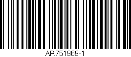 Código de barras (EAN, GTIN, SKU, ISBN): 'AR751969-1'