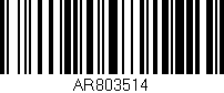 Código de barras (EAN, GTIN, SKU, ISBN): 'AR803514'