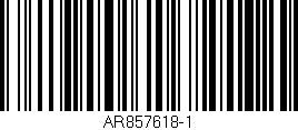 Código de barras (EAN, GTIN, SKU, ISBN): 'AR857618-1'