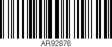 Código de barras (EAN, GTIN, SKU, ISBN): 'AR92876'
