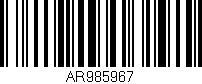 Código de barras (EAN, GTIN, SKU, ISBN): 'AR985967'