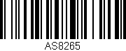 Código de barras (EAN, GTIN, SKU, ISBN): 'AS8265'