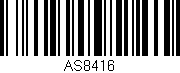 Código de barras (EAN, GTIN, SKU, ISBN): 'AS8416'