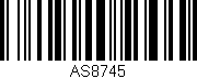 Código de barras (EAN, GTIN, SKU, ISBN): 'AS8745'