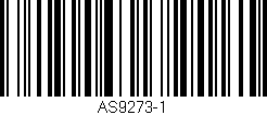 Código de barras (EAN, GTIN, SKU, ISBN): 'AS9273-1'
