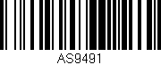 Código de barras (EAN, GTIN, SKU, ISBN): 'AS9491'