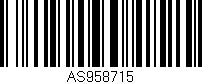 Código de barras (EAN, GTIN, SKU, ISBN): 'AS958715'