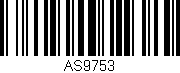Código de barras (EAN, GTIN, SKU, ISBN): 'AS9753'