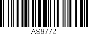 Código de barras (EAN, GTIN, SKU, ISBN): 'AS9772'
